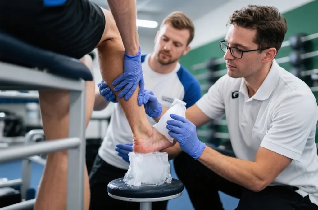 医疗团队紧急处理球员伤势